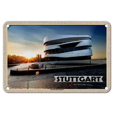 Blechschild Städte Stuttgart Mercedes-Benz Museum 18x12cm Dekoration