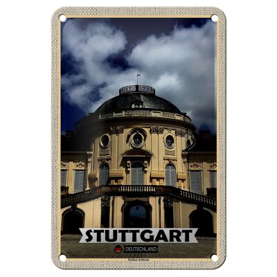 Cartel de chapa Ciudades Castillo de Stuttgart Soledad 12x18cm Decoración