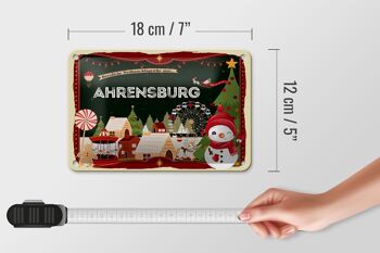 Panneau en étain Salutations de Noël d'AHRENSBURG Panneau cadeau 18x12cm 5