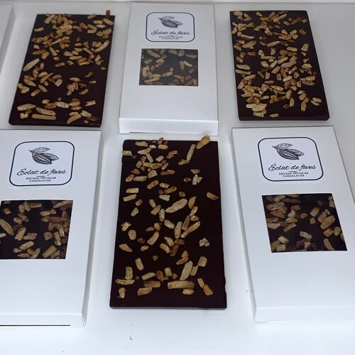 tablette chocolat noir 62% - amandes