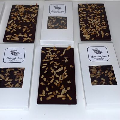 dark chocolate bar 62% - almonds