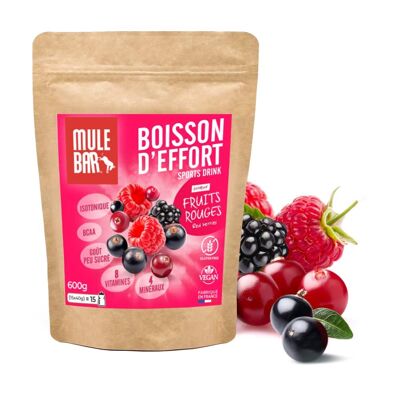 Powdered exercise drink to dilute red fruits 600g