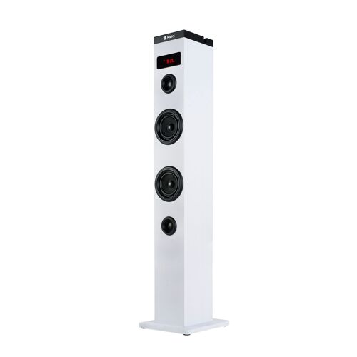 Tower System 50W NGS Sky Charm White Compatible with Bluetooth Technology (USB/Radio FM/AUX). Optical input