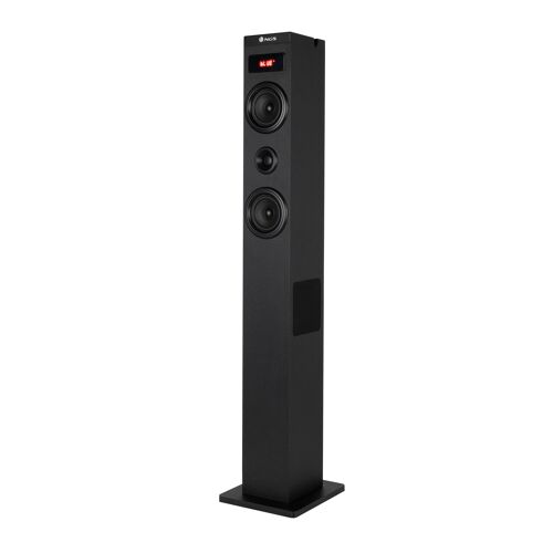 NGS Sky Charm 2.1 Complete tower system with 80W output power compatible with Bluetooth Technology (USB/Radio FM/AUX). Optical input. Color Black.