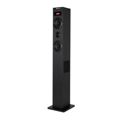 NGS Sky Charm 2.1 Complete tower system with 80W output power compatible with Bluetooth Technology (USB/FM Radio/AUX). Optical input. Color Black.