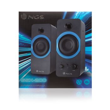 HAUT-PARLEURS STÉRÉO GAMING NGS GSX-200 SUPERBASS - PUISSANCE DE SORTIE 20W 5