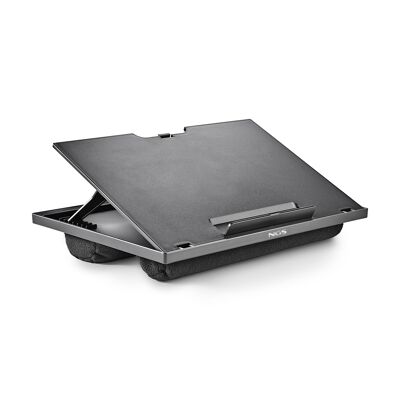 NGS LAPNEST: LAPTOP STAND WITH CUSHION BED FOR UP TO 15.6" LAPTOPS. Adjustable with 8 Angles. Black Colour
