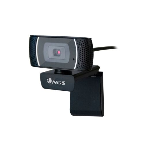 NGS Xpresscam 1080: WEBCAM FULL HD (1920 X 1080) 2.0 USB CONNECTION -BUILT-IN MICROPHONE -SNAPSHOT- 60º FIELD OF VIEW- ADJUSTABLE BASE. BLACK COLOR