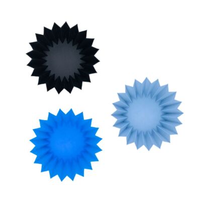 Lunch Punch Silicone Cups - Blue / Dusky Blue / Black