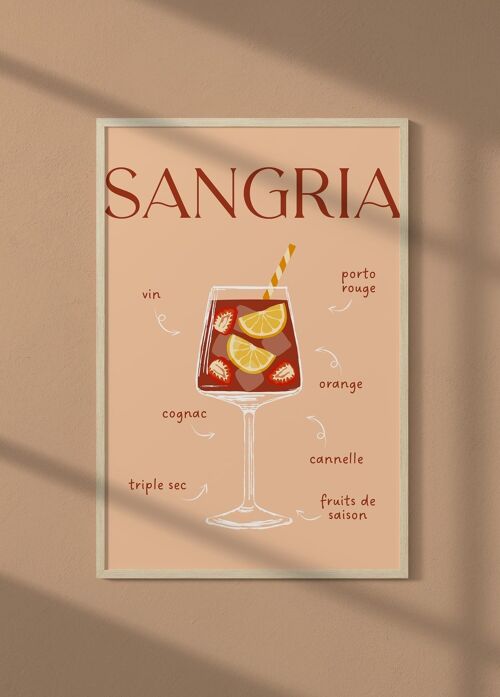 Affiche Cocktail Sangria 2
