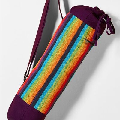 Bolsa para esterilla de yoga Gheri con rayas arcoíris