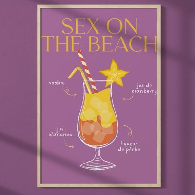 Affiche Cocktail Sex on the beach 2