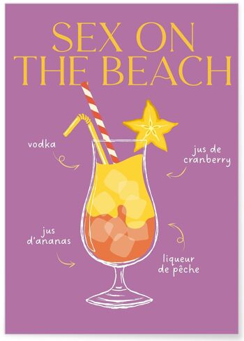 Affiche Cocktail Sex on the beach 2 4