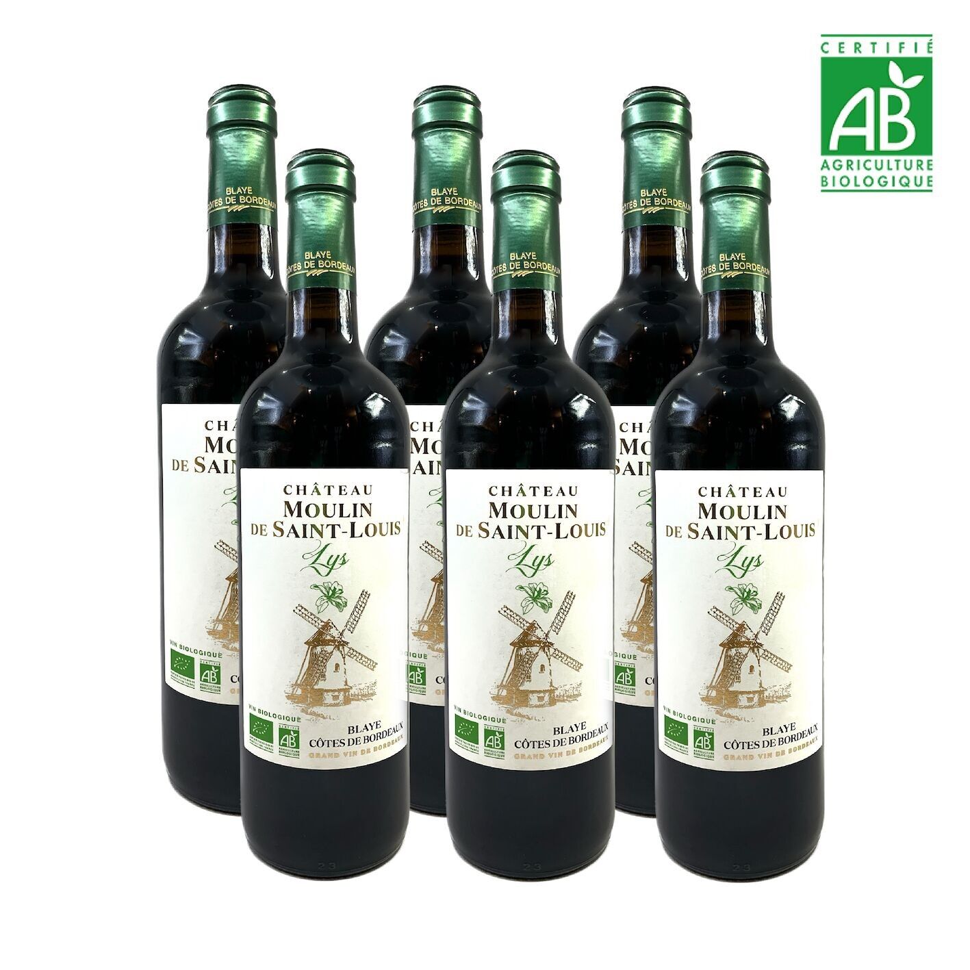 Blaye - Côtes de Bordeaux - Château Moulin St Louis 2018 - certificato biologico