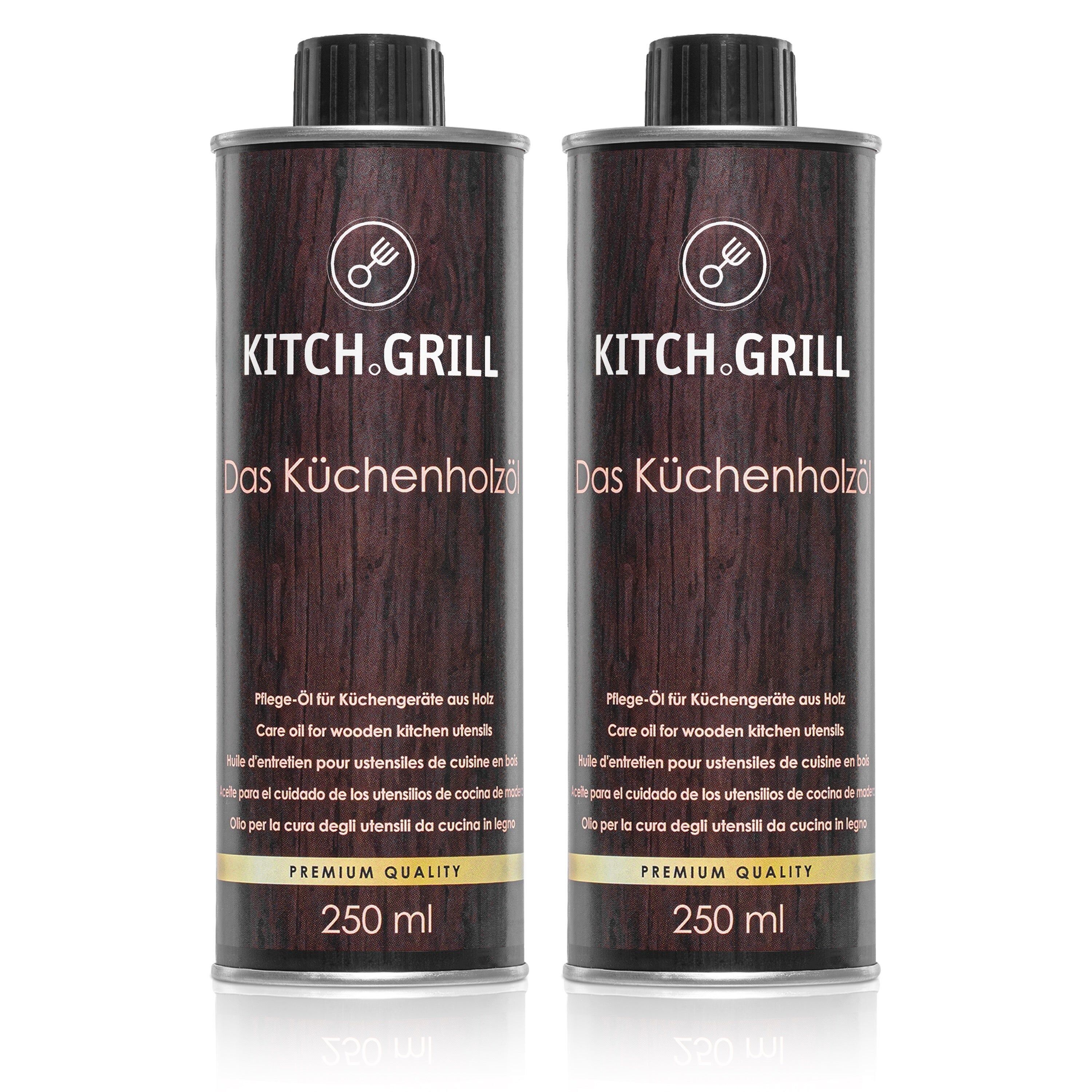 Kitsch.Grill kitchen wood oil | Care for cutting boards and wooden kitchen utensils double set