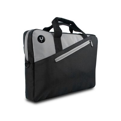 MONRAY GINGER BLACK 14": LAPTOP BAG, EXTERNAL POCKETS. BLACK COLOR