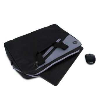 MONRAY MASTER KIT : SAC POUR ORDINATEUR PORTABLE + SOURIS OPTIQUE SANS FIL 4