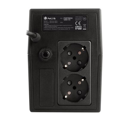 NGS FORTRESS 1200 V3: OFF LINE UPS 480W - AVR 2 X SCHUKO PLUGS