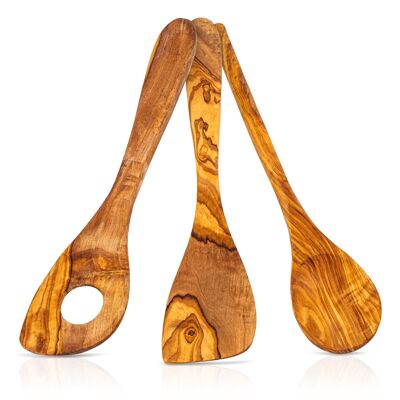 Olive wood cooking cutlery set
