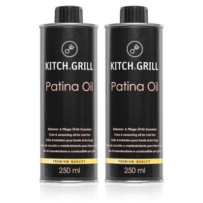 Kitsch.Grill seasoning and care oil for cast iron double set