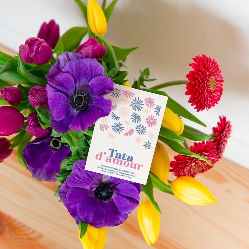 Tata d'amour - Sachet de graines de Cosmos