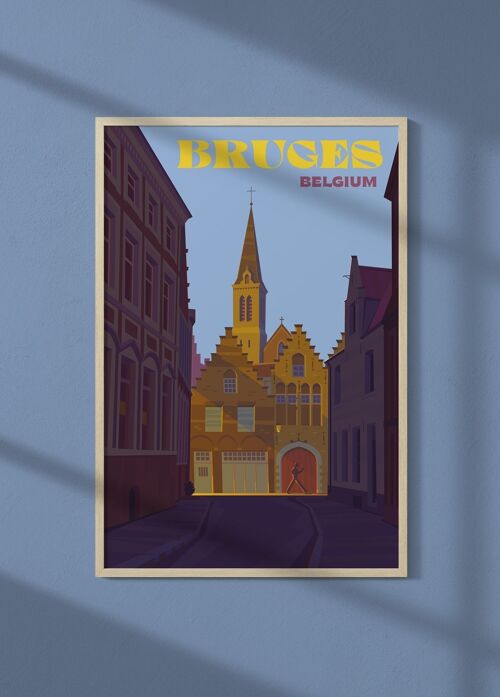 Affiche ville Bruges