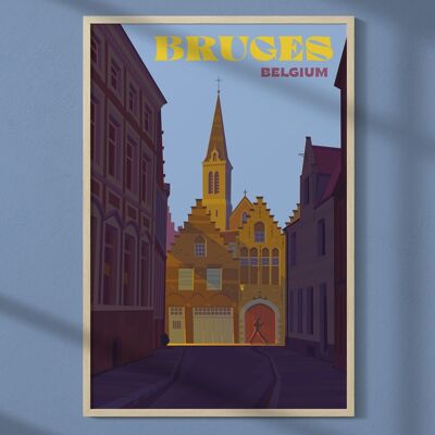 Affiche ville Bruges