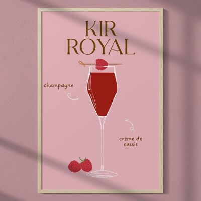Kir Royal 2 Cocktail Poster