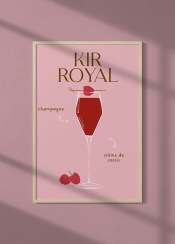 Affiche Cocktail Kir Royal 2 1
