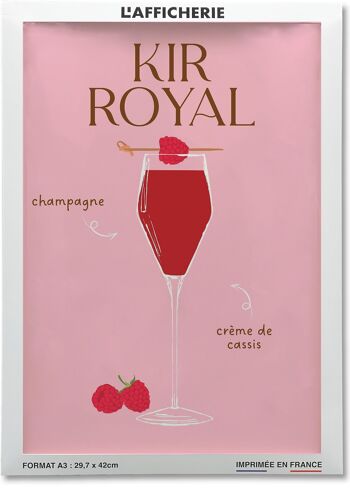 Affiche Cocktail Kir Royal 2 2