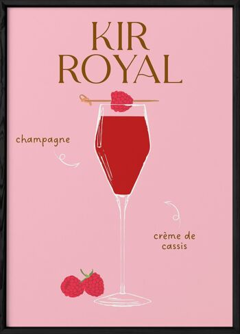 Affiche Cocktail Kir Royal 2 3