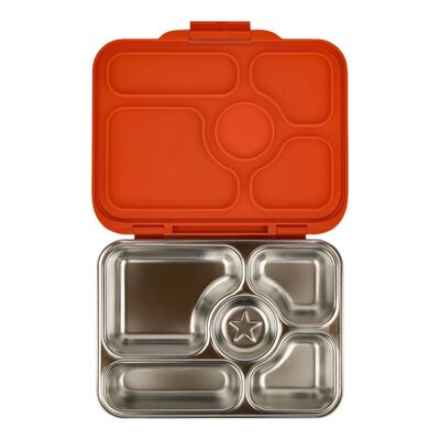 Boîte à Bento étanche Yumbox Presto RVS - Orange Tango