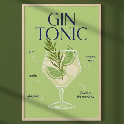 Gin Tonic Cocktail Poster 2