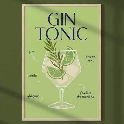 Affiche Cocktail Gin Tonic 2