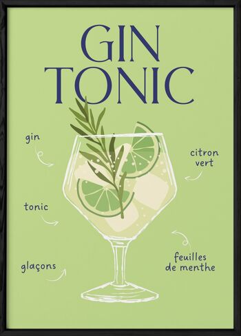 Affiche Cocktail Gin Tonic 2 3