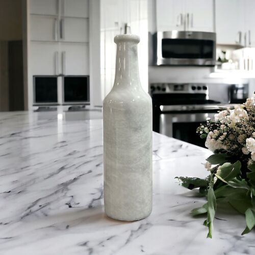 White Marble Decorative Bottle 35cm