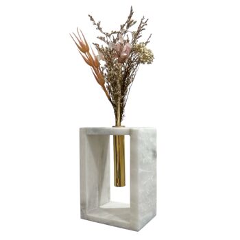 Vase en marbre avec support en laiton (10 cm x 15 cm) 2