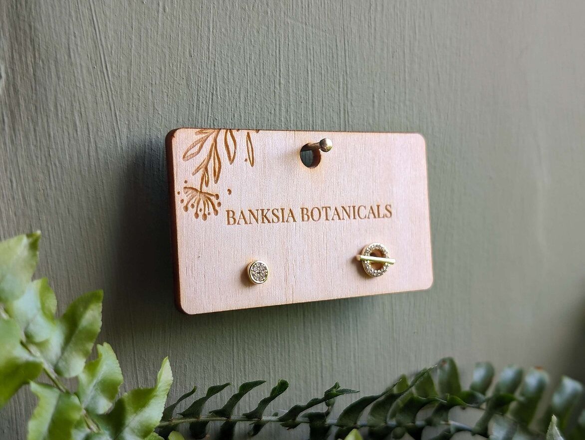 Gold Asymmetric Cubic Zirconia Stud Earrings