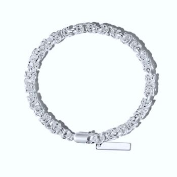 Bracelet chaîne dragon classique en argent sterling 7