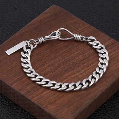 Bold Sterling Silver Cuban Chain Bracelet - Premium Quality