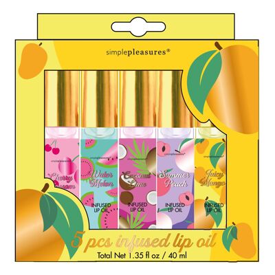 Confezione da 5 balsami per labbra infusi FEELING FRUITY, 5 fragranze-350623