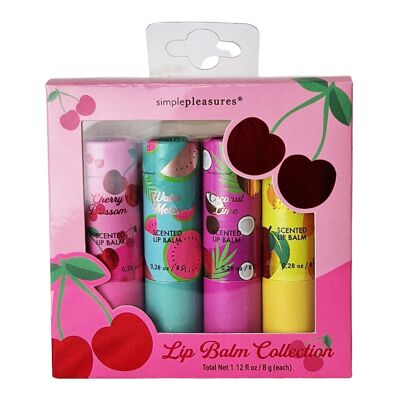 Caja de 4 bálsamos labiales FEELING FRUITY, 4 aromas-350620