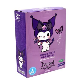 TAKE CARE - Masques tissus Kuromi - HK KUROMI GLOW FACE MASK DL-12 4