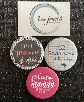 3 Magnets Maman fun et colorés 1