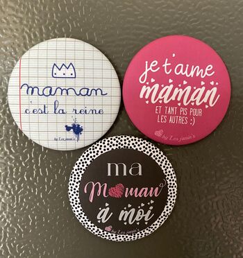 3 Magnets Maman fun et colorés 3