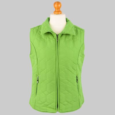 Grenouille Ladies Plain Lime Peach Finish Diamond Gilet