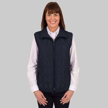 Grenouille Ladies Plain Lime Peach Finish Diamond Gilet 3