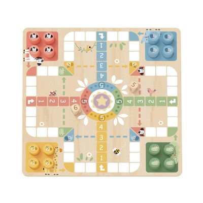 Giochi 2 in 1: Ludo, Snakes and Ladders pastello