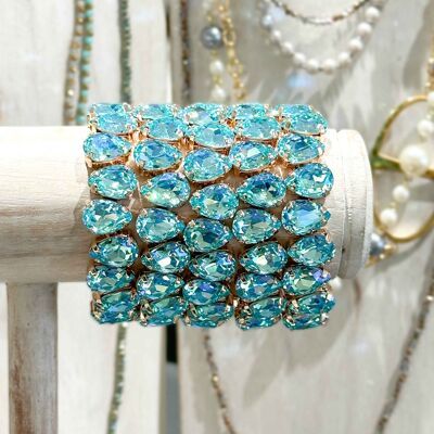 High Quality K9 Crystal Bracelet - Turquoise - Drop Shape