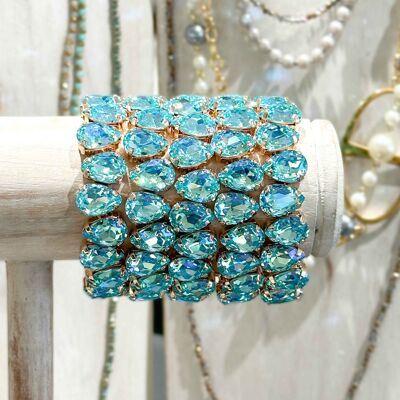 Bracelet en cristal K9 de haute qualité - Turquoise - Forme goutte